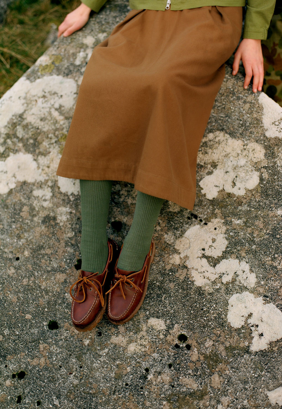 Painter Skirt, Cotton Twill, Caramel