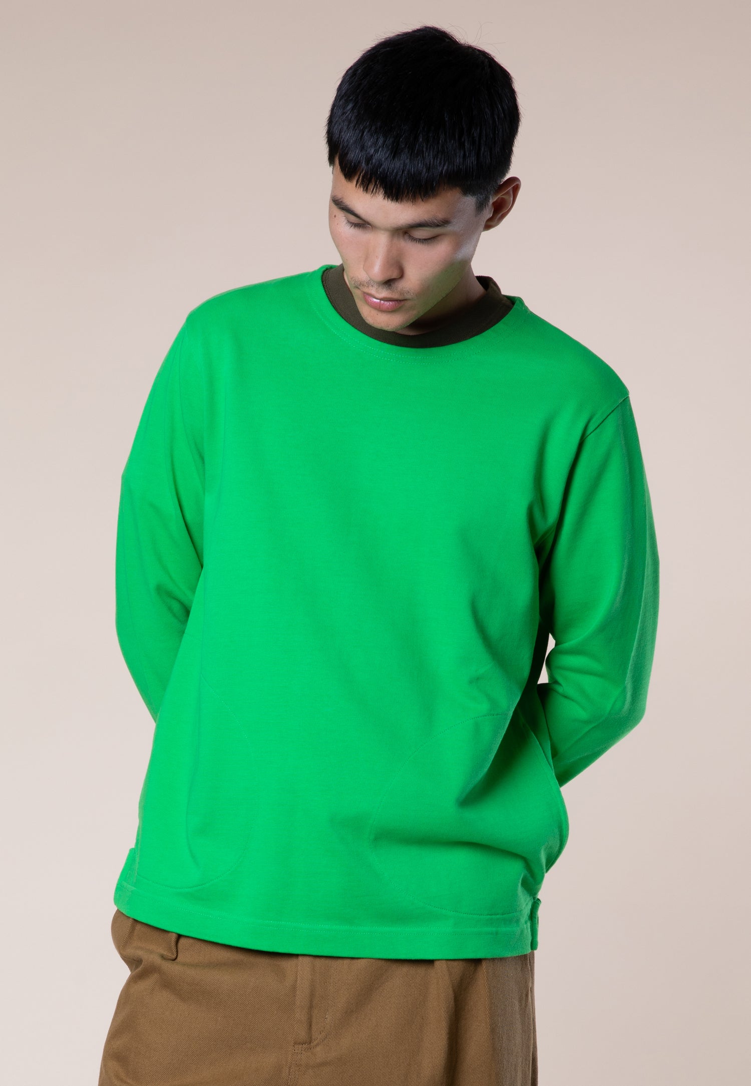 Pepys Unbreton Top, Heavyweight Cotton, Green – TENTER